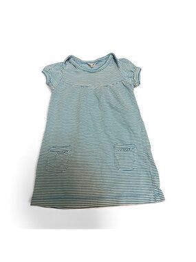BABY Boden Tunic Dress 6-12 months Baby Girl Stripes Blue White Clothing Outfit